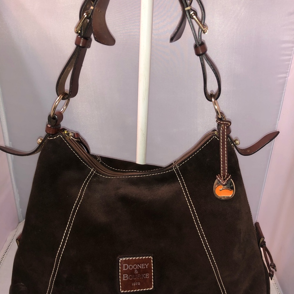 Dooney Bourke Dark Brown Suede Bag